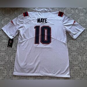 Drake Maye New England Patriots Jersey #10 Men’s Small NWT White Nike Stitched